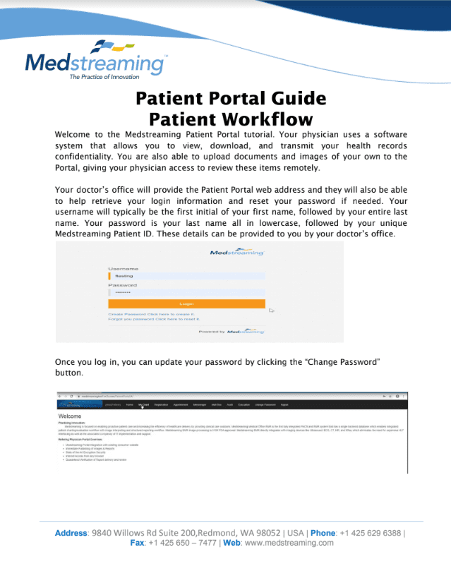 my health report portal